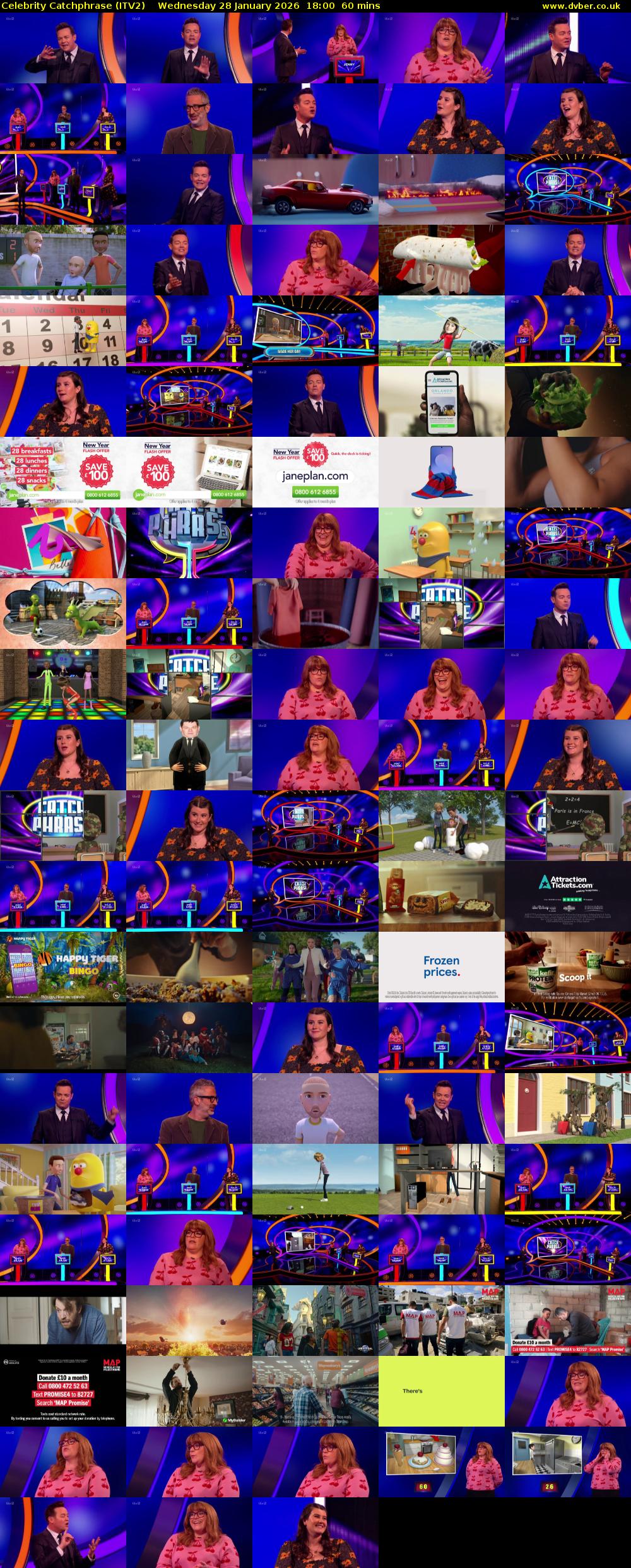 Celebrity Catchphrase (ITV2) Wednesday 28 January 2026 18:00 - 19:00