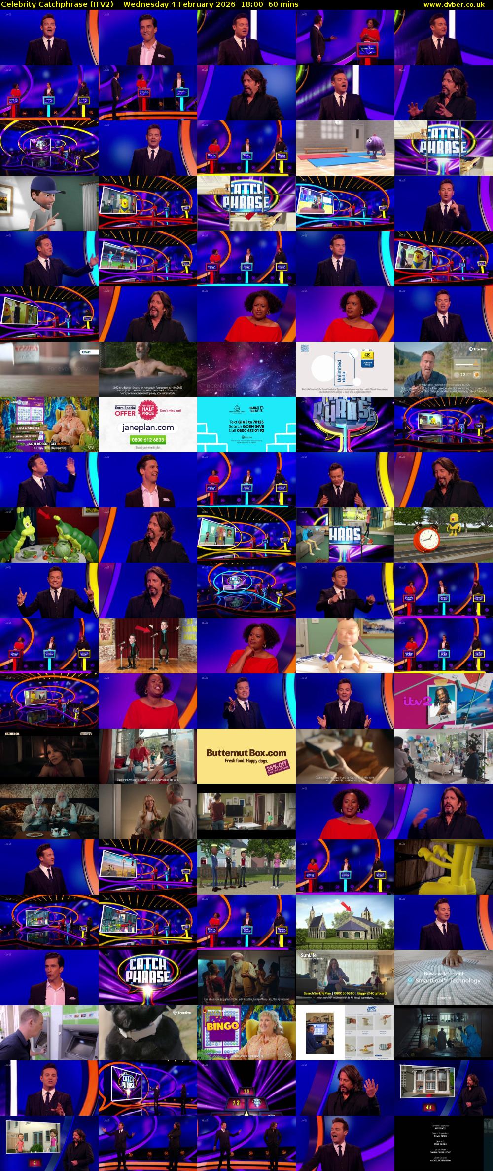 Celebrity Catchphrase (ITV2) Wednesday 4 February 2026 18:00 - 19:00