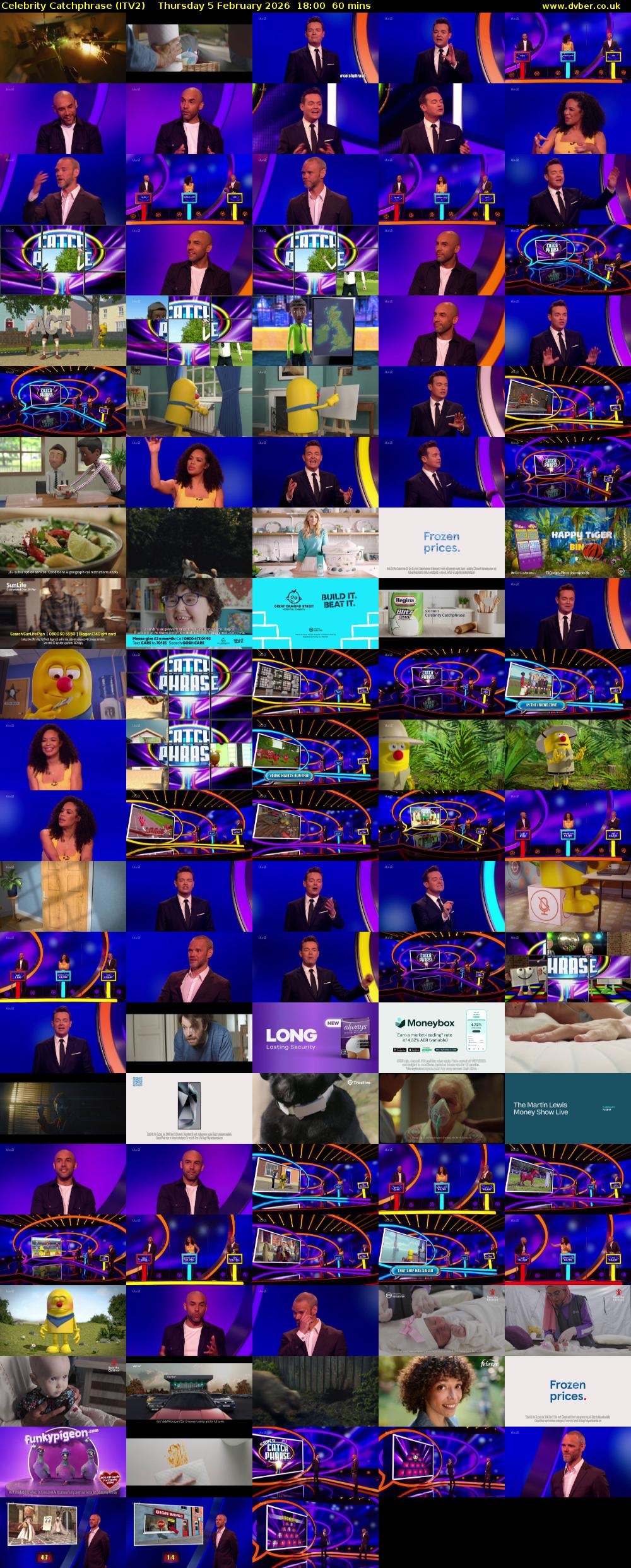 Celebrity Catchphrase (ITV2) Thursday 5 February 2026 18:00 - 19:00