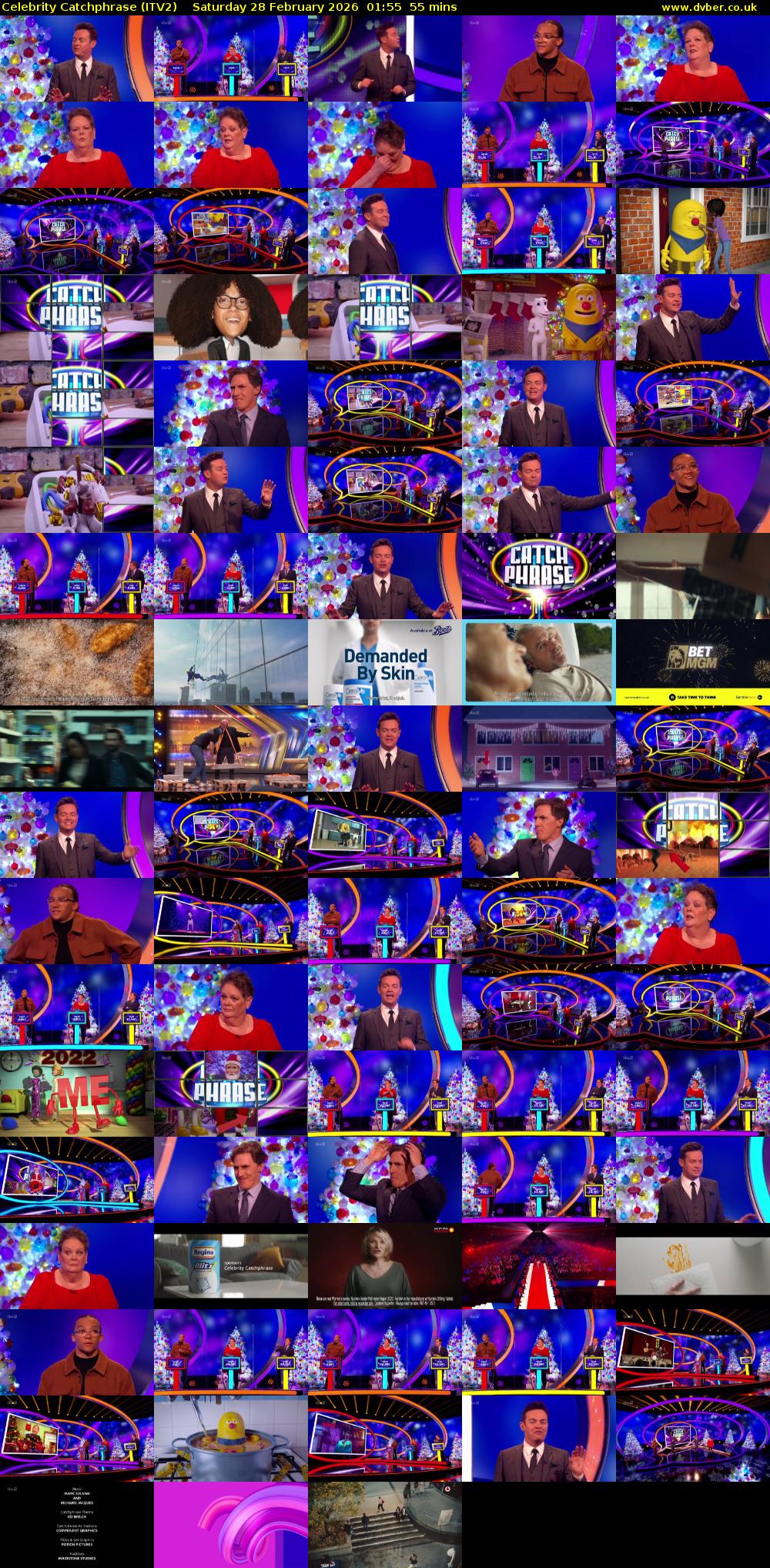 Celebrity Catchphrase (ITV2) Saturday 28 February 2026 01:55 - 02:50