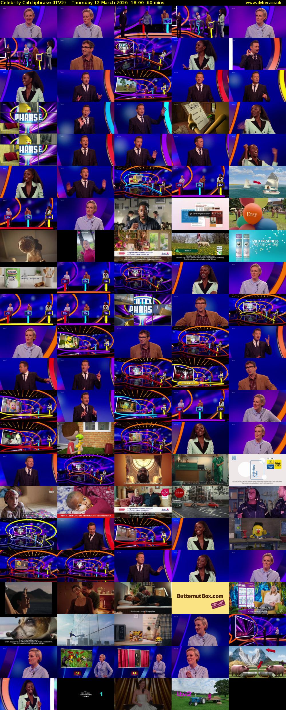 Celebrity Catchphrase (ITV2) Thursday 12 March 2026 18:00 - 19:00