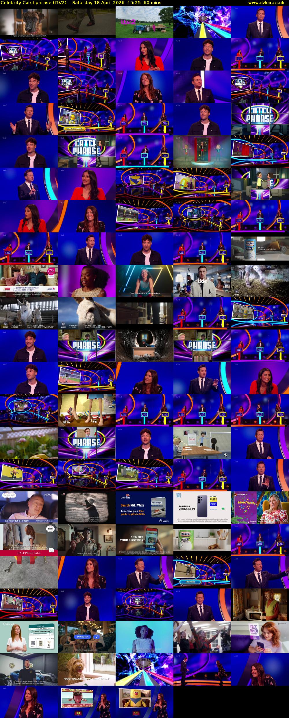 Celebrity Catchphrase (ITV2) Saturday 18 April 2026 15:25 - 16:25