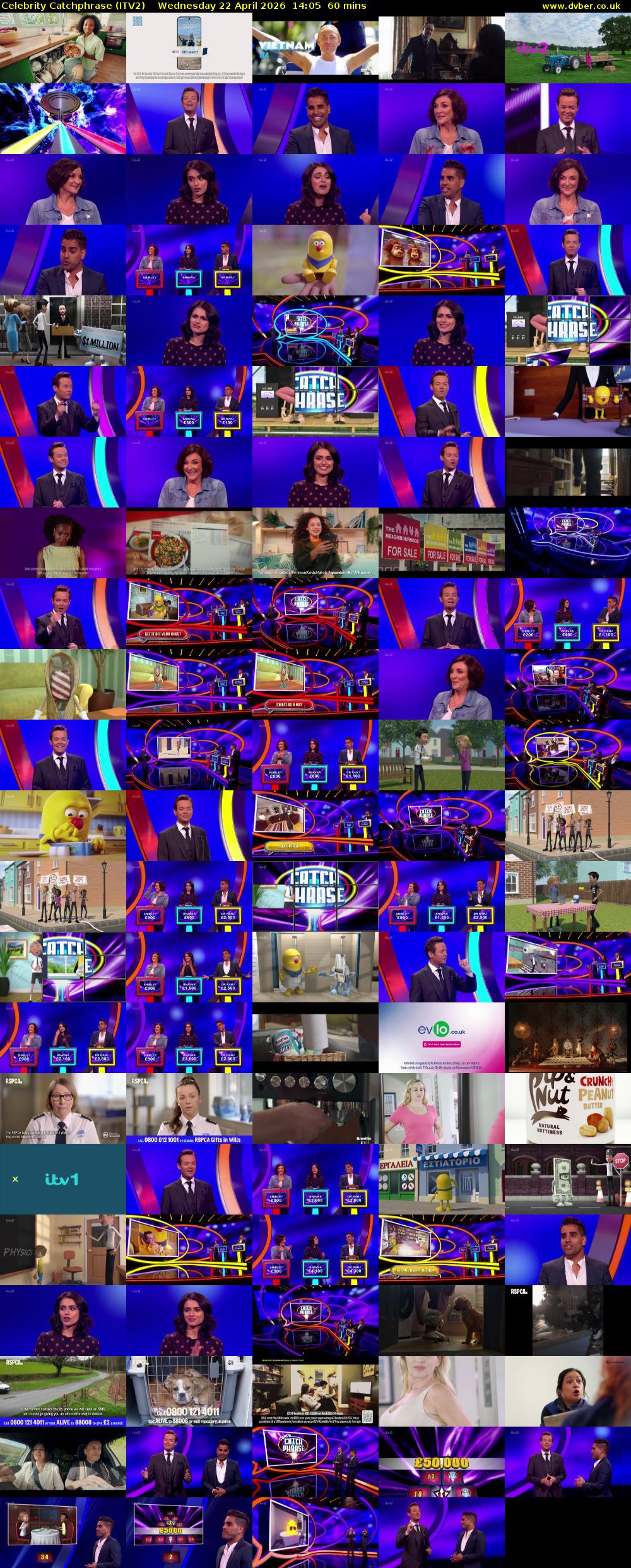 Celebrity Catchphrase (ITV2) Wednesday 22 April 2026 14:05 - 15:05