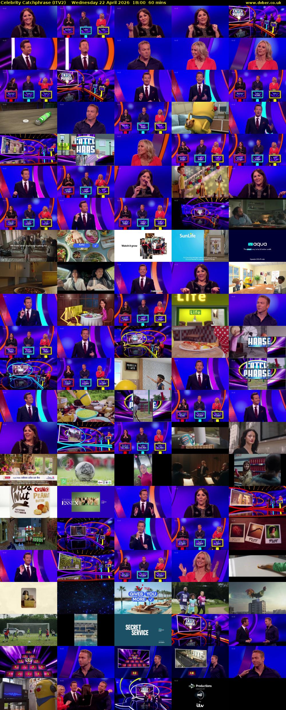 Celebrity Catchphrase (ITV2) Wednesday 22 April 2026 18:00 - 19:00