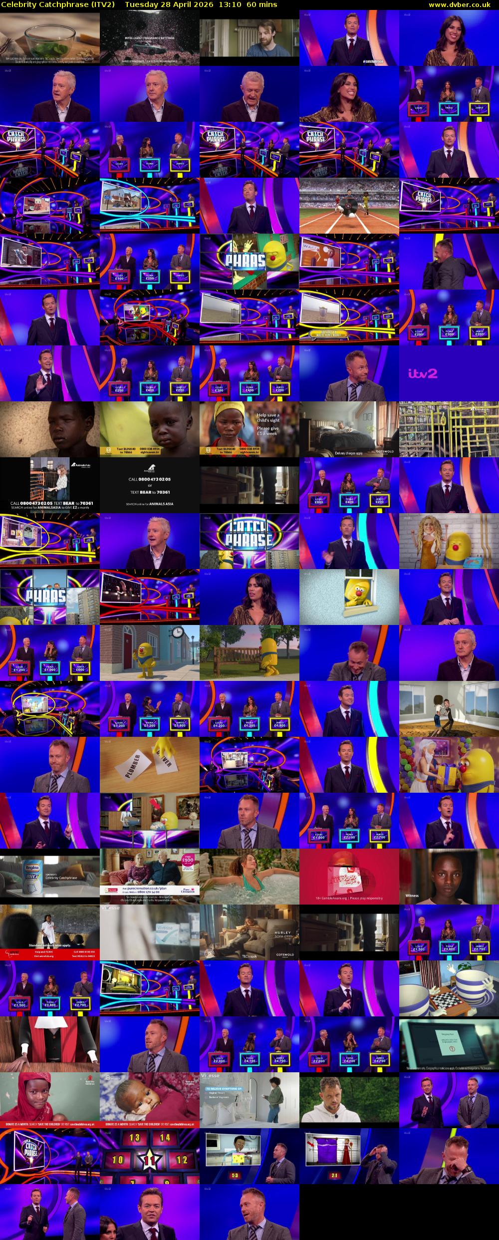 Celebrity Catchphrase (ITV2) Tuesday 28 April 2026 13:10 - 14:10