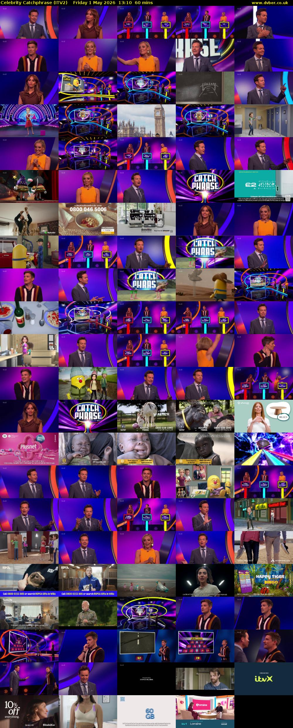 Celebrity Catchphrase (ITV2) Friday 1 May 2026 13:10 - 14:10