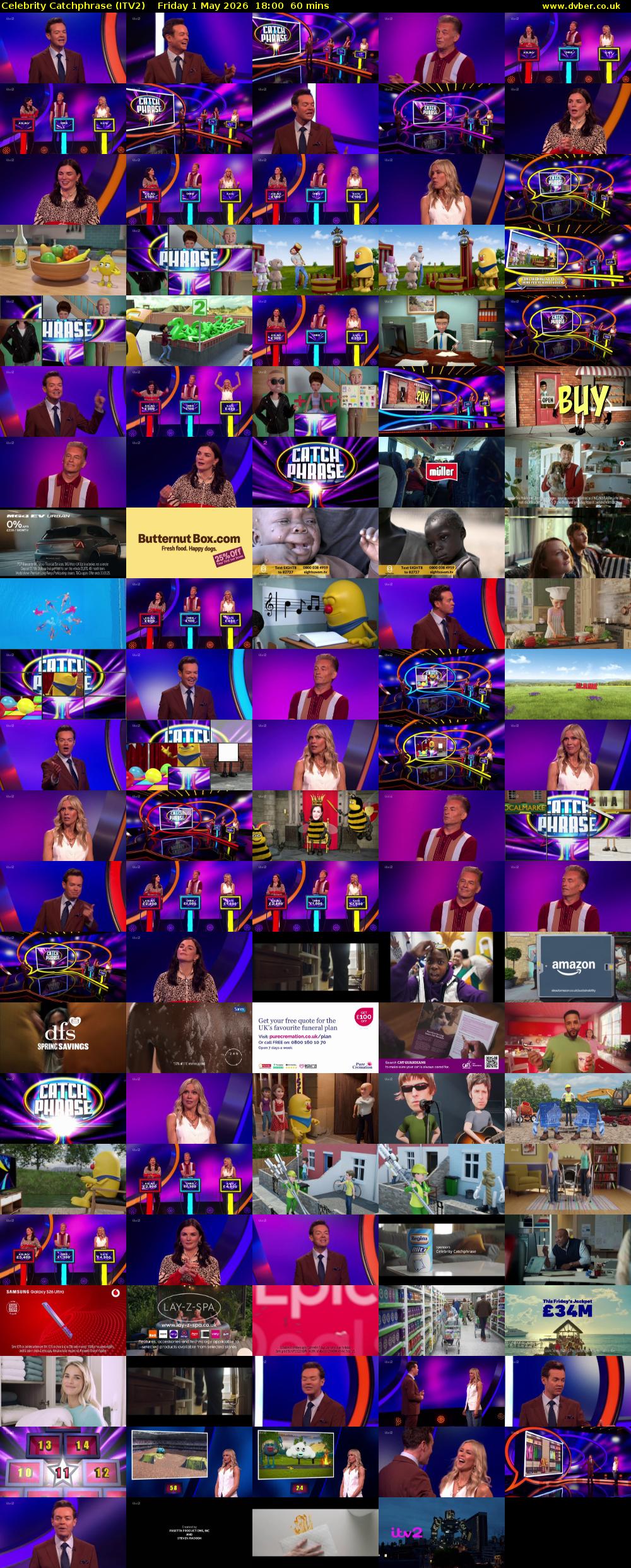 Celebrity Catchphrase (ITV2) Friday 1 May 2026 18:00 - 19:00