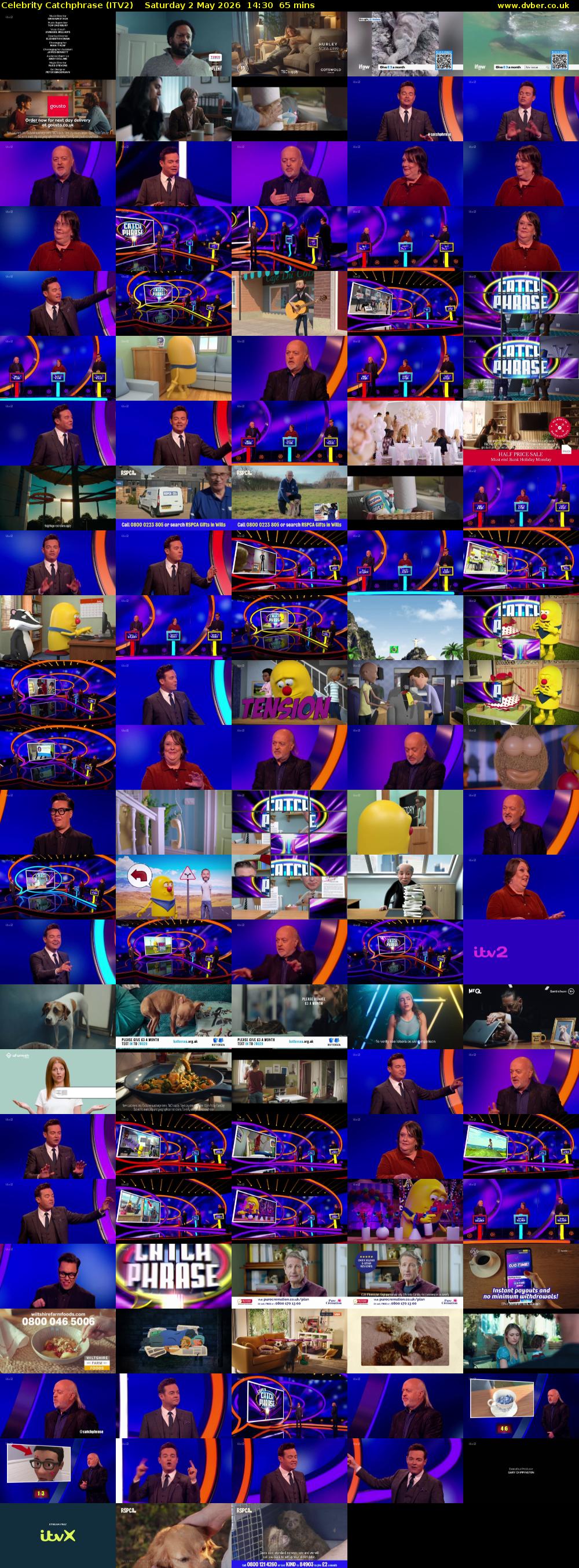 Celebrity Catchphrase (ITV2) Saturday 2 May 2026 14:30 - 15:35