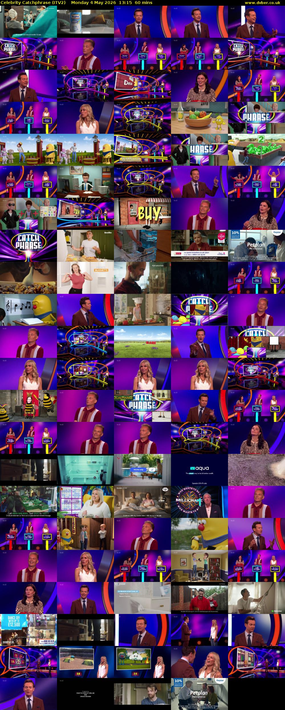 Celebrity Catchphrase (ITV2) Monday 4 May 2026 13:15 - 14:15