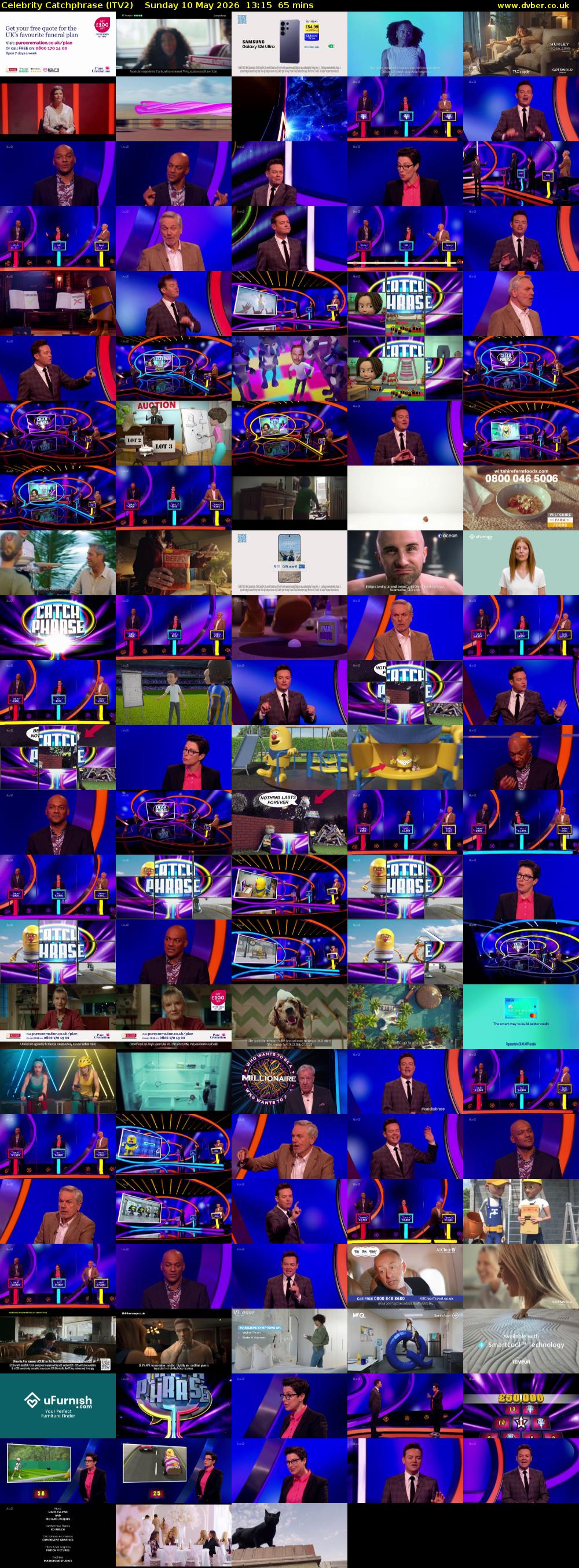 Celebrity Catchphrase (ITV2) Sunday 10 May 2026 13:15 - 14:20