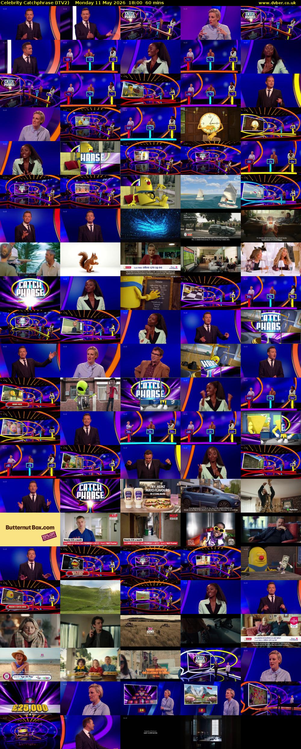 Celebrity Catchphrase (ITV2) Monday 11 May 2026 18:00 - 19:00
