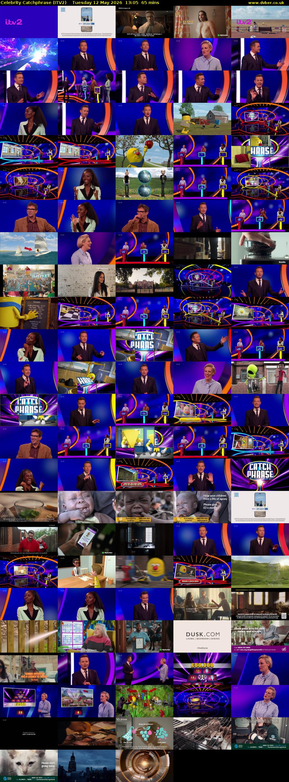 Celebrity Catchphrase (ITV2) Tuesday 12 May 2026 13:05 - 14:10