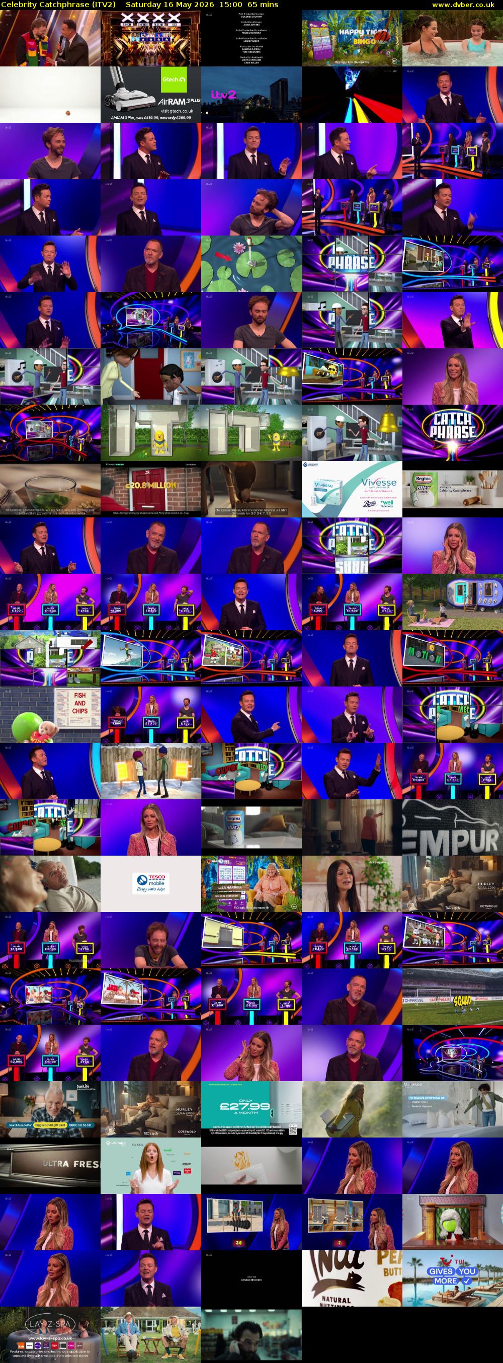 Celebrity Catchphrase (ITV2) Saturday 16 May 2026 15:00 - 16:05