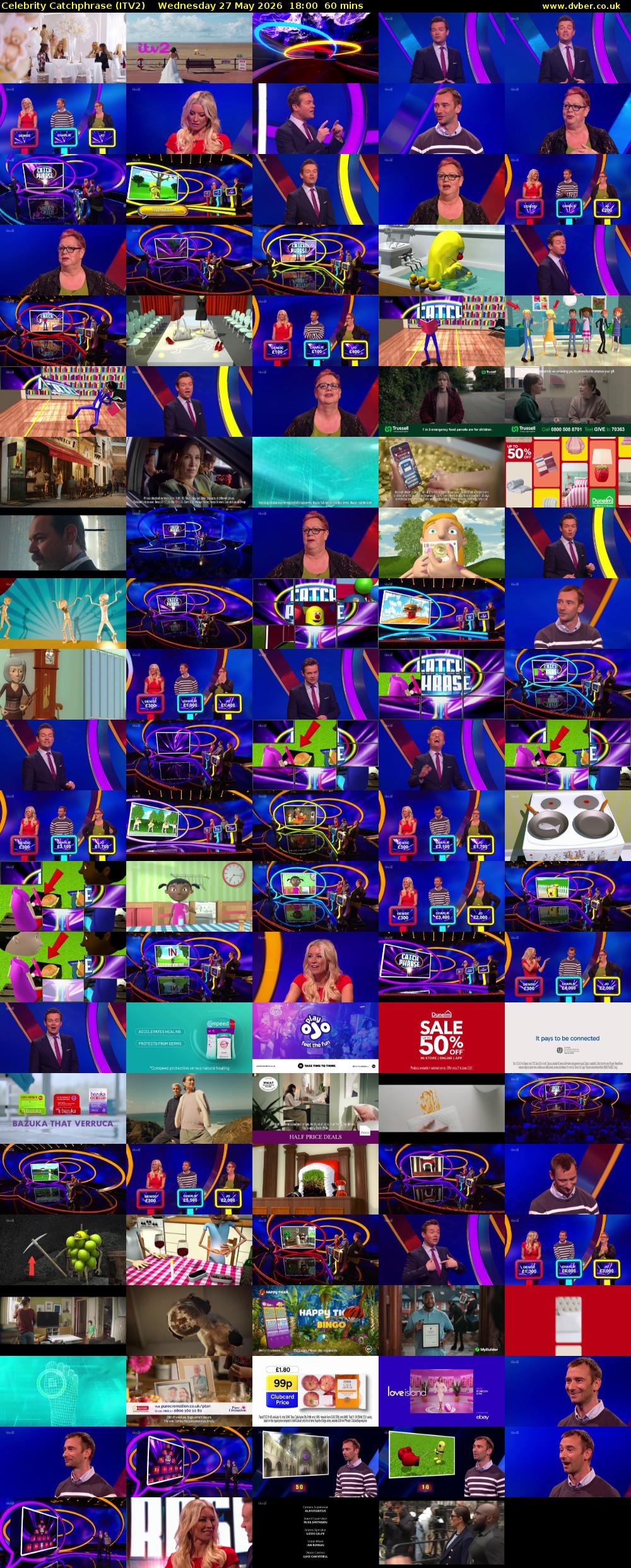 Celebrity Catchphrase (ITV2) Wednesday 27 May 2026 18:00 - 19:00