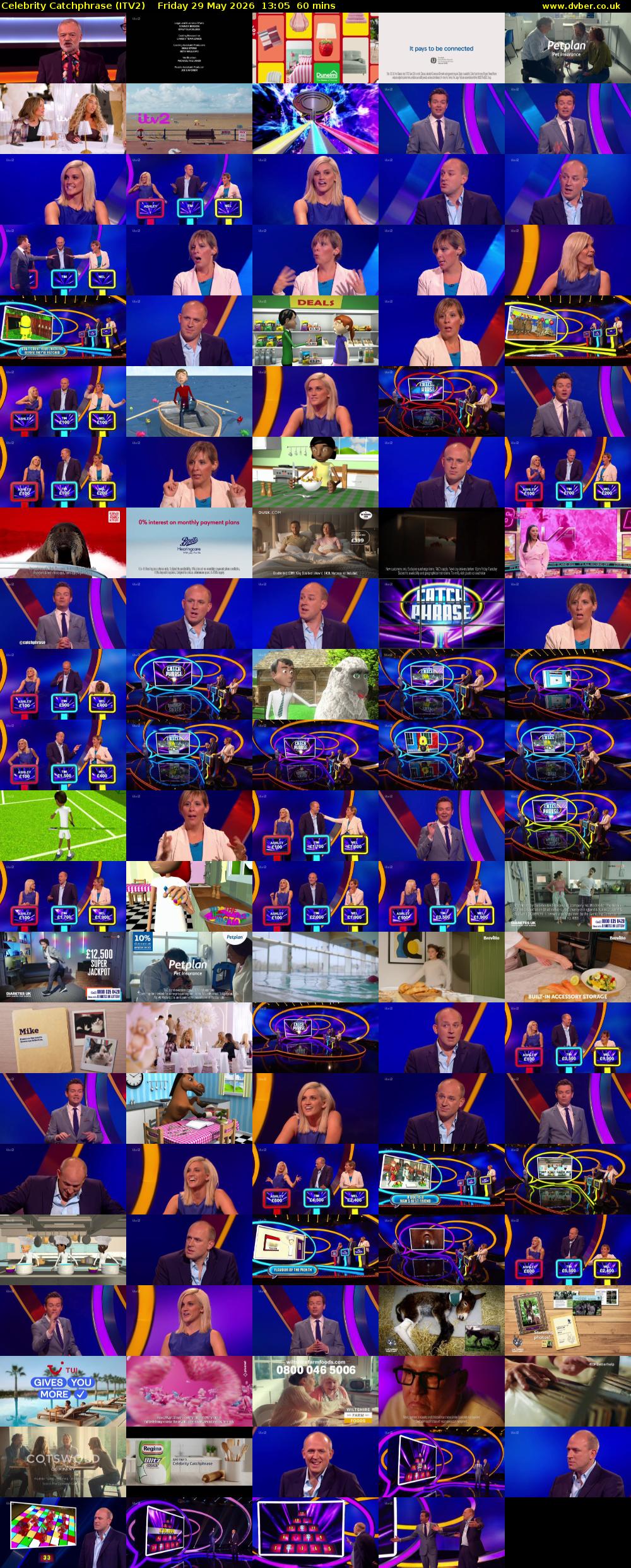 Celebrity Catchphrase (ITV2) Friday 29 May 2026 13:05 - 14:05