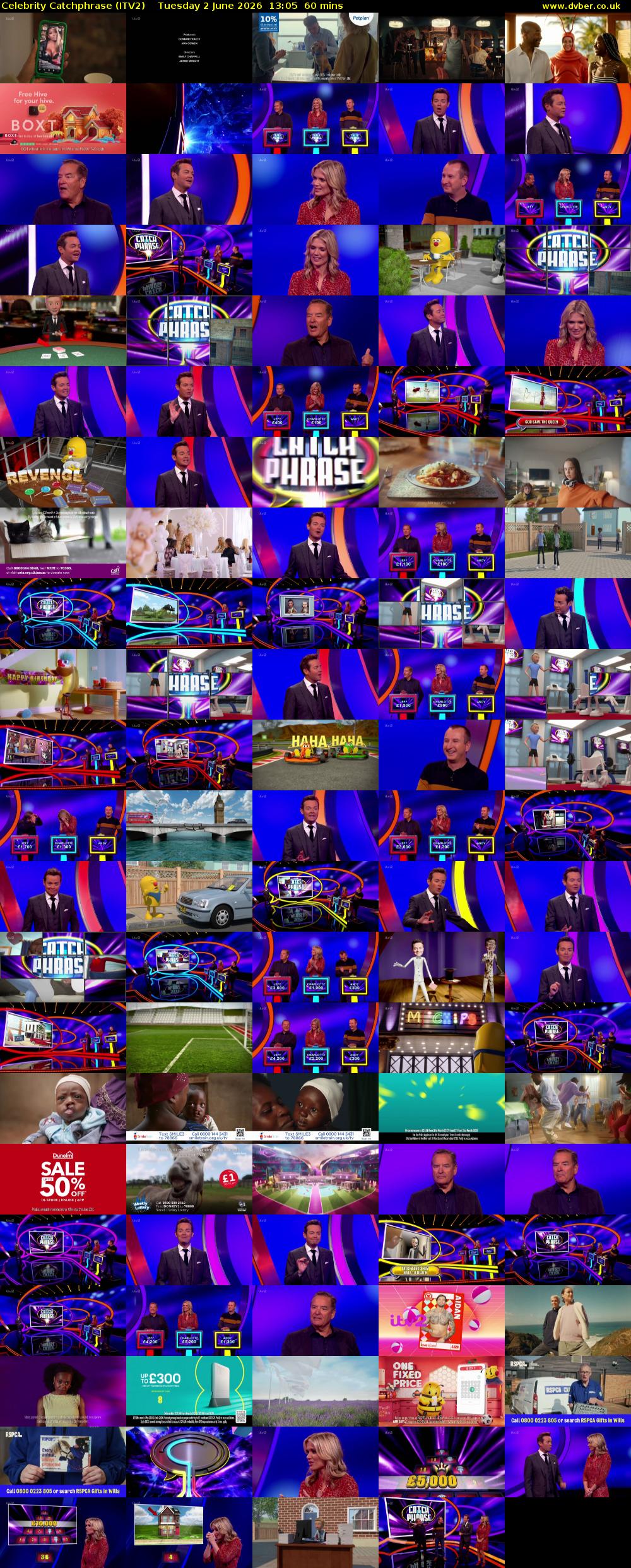 Celebrity Catchphrase (ITV2) Tuesday 2 June 2026 13:05 - 14:05