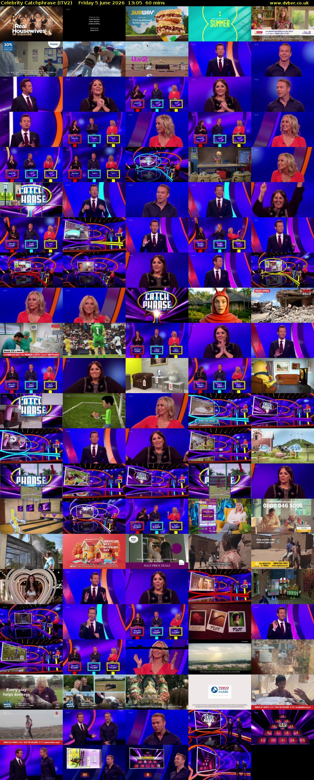 Celebrity Catchphrase (ITV2) Friday 5 June 2026 13:05 - 14:05