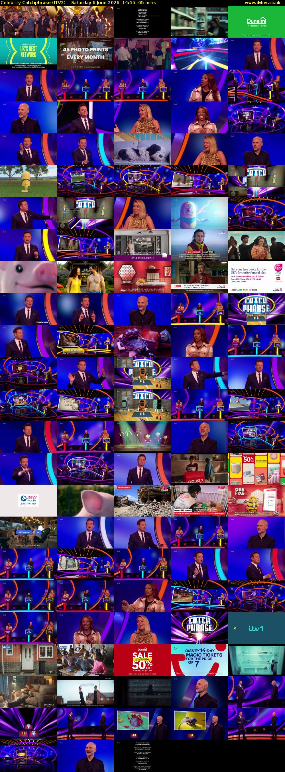 Celebrity Catchphrase (ITV2) Saturday 6 June 2026 14:55 - 16:00
