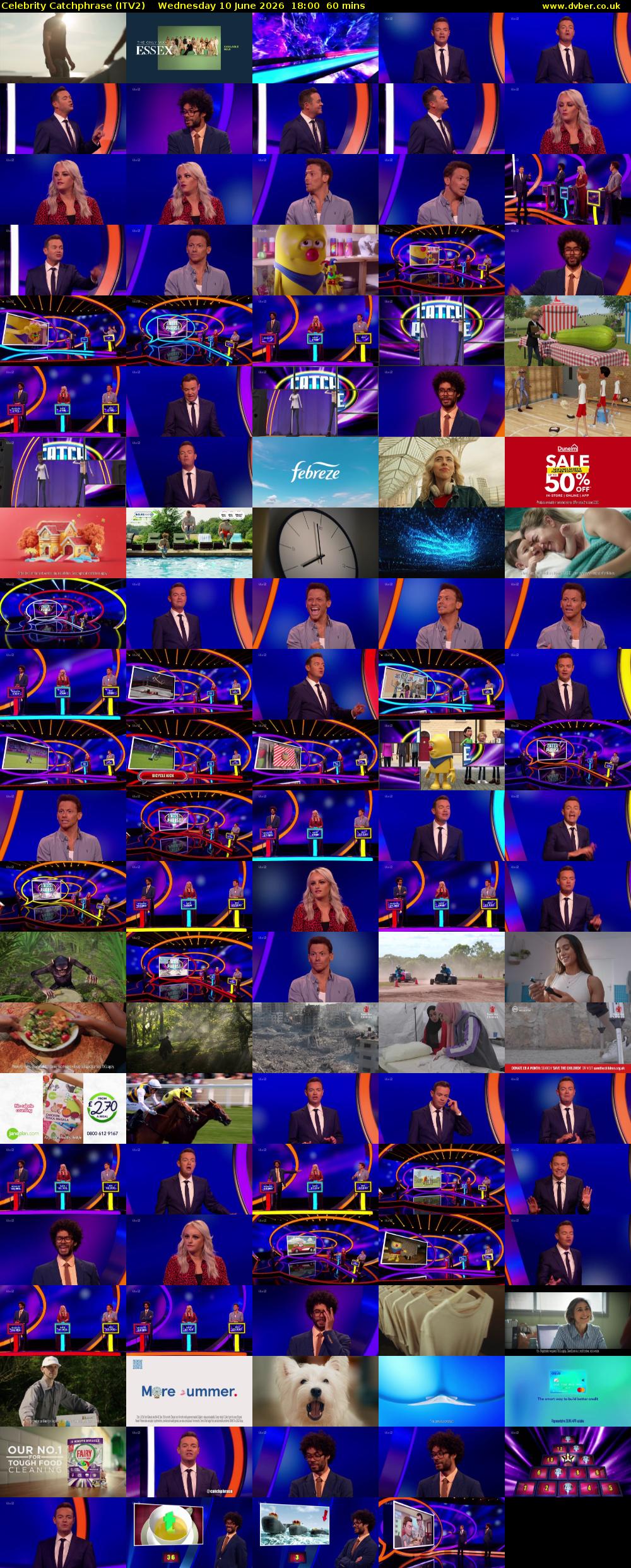 Celebrity Catchphrase (ITV2) Wednesday 10 June 2026 18:00 - 19:00