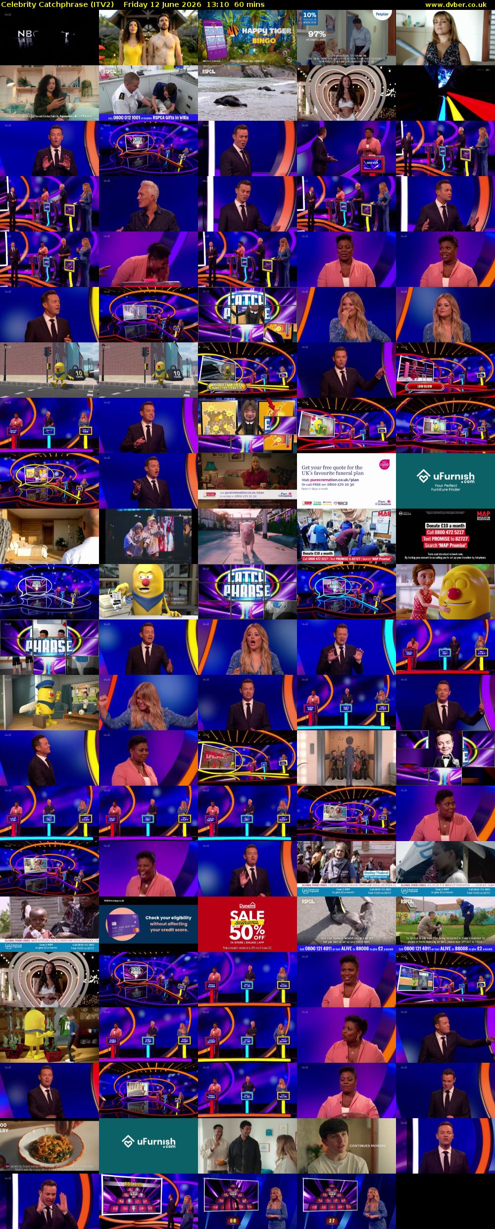 Celebrity Catchphrase (ITV2) Friday 12 June 2026 13:10 - 14:10