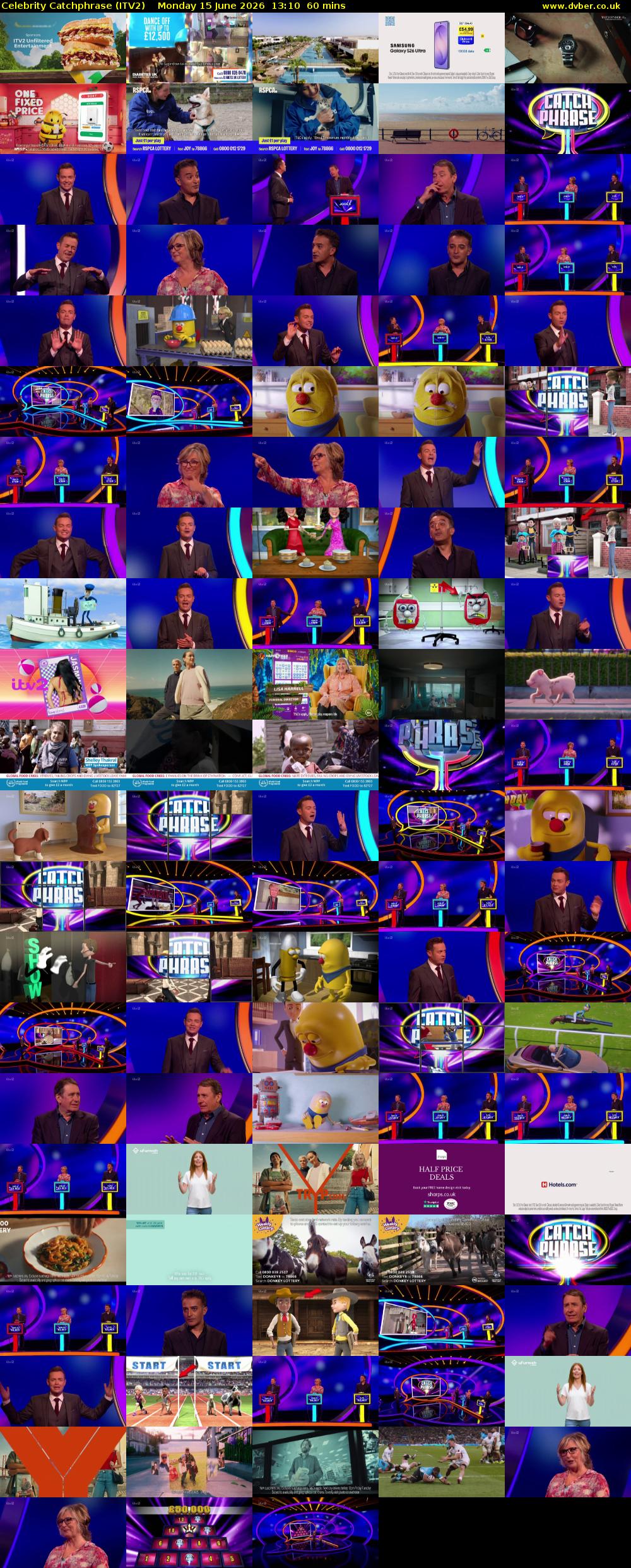 Celebrity Catchphrase (ITV2) Monday 15 June 2026 13:10 - 14:10