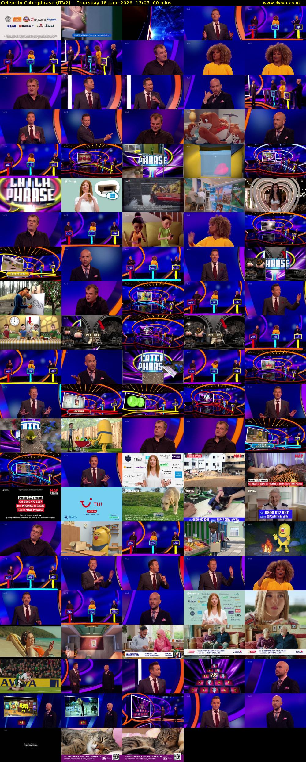 Celebrity Catchphrase (ITV2) Thursday 18 June 2026 13:05 - 14:05