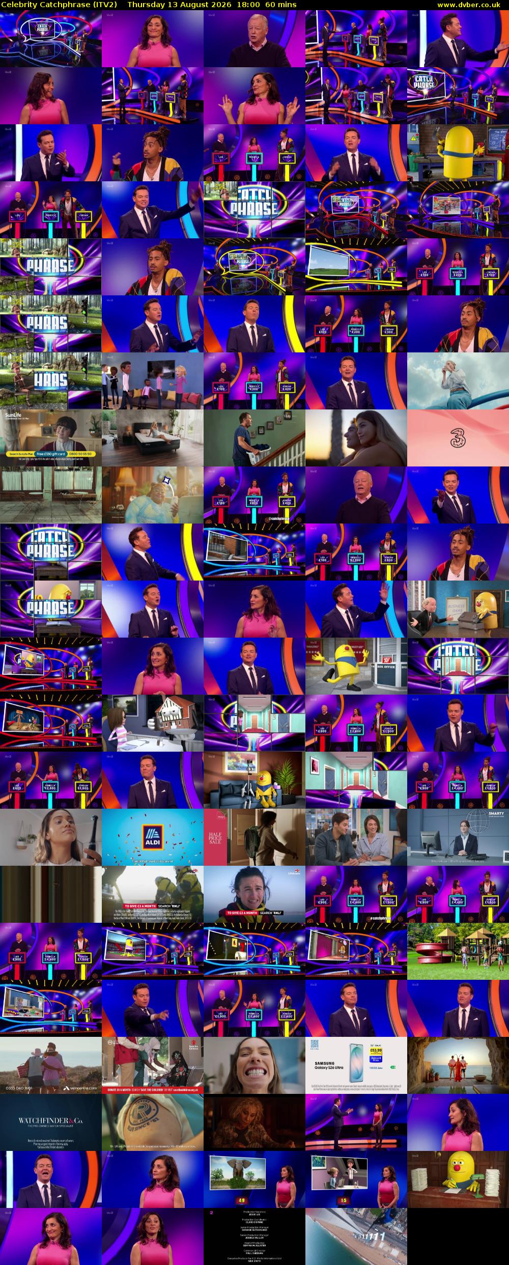Celebrity Catchphrase (ITV2) Thursday 13 August 2026 18:00 - 19:00