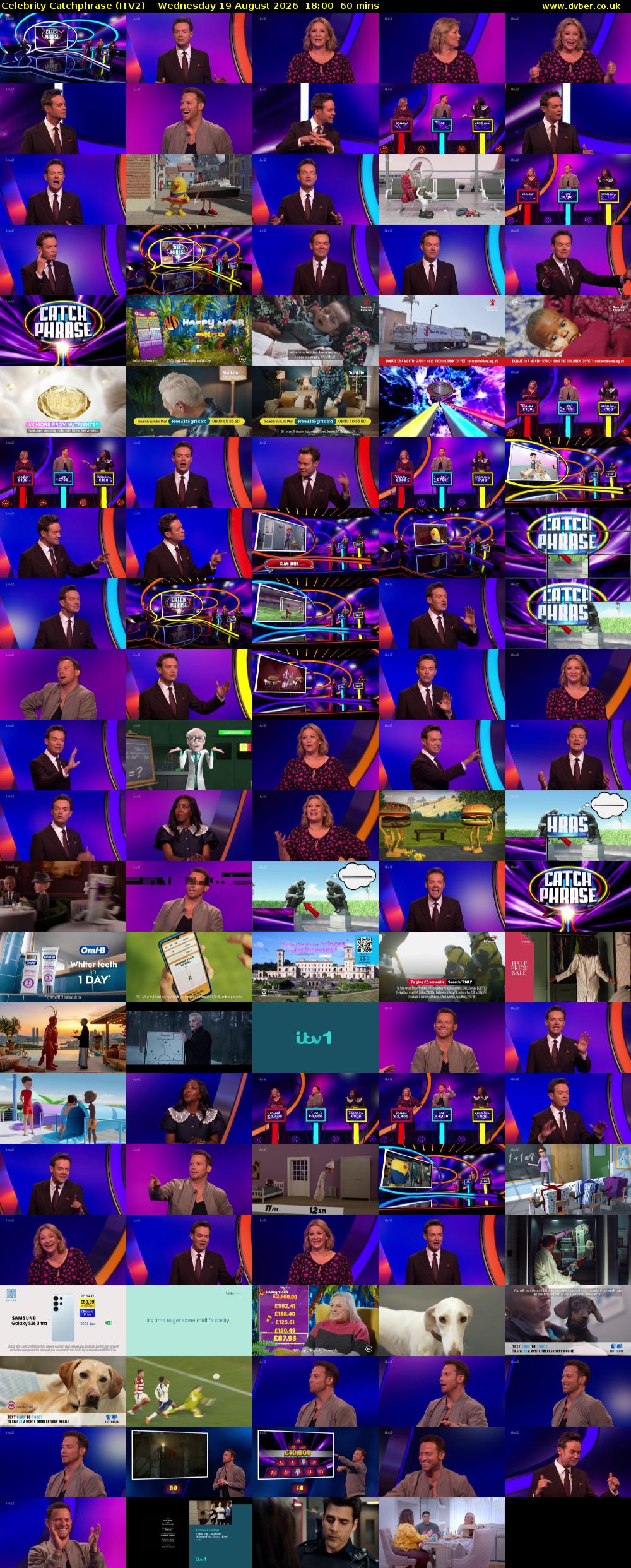 Celebrity Catchphrase (ITV2) Wednesday 19 August 2026 18:00 - 19:00