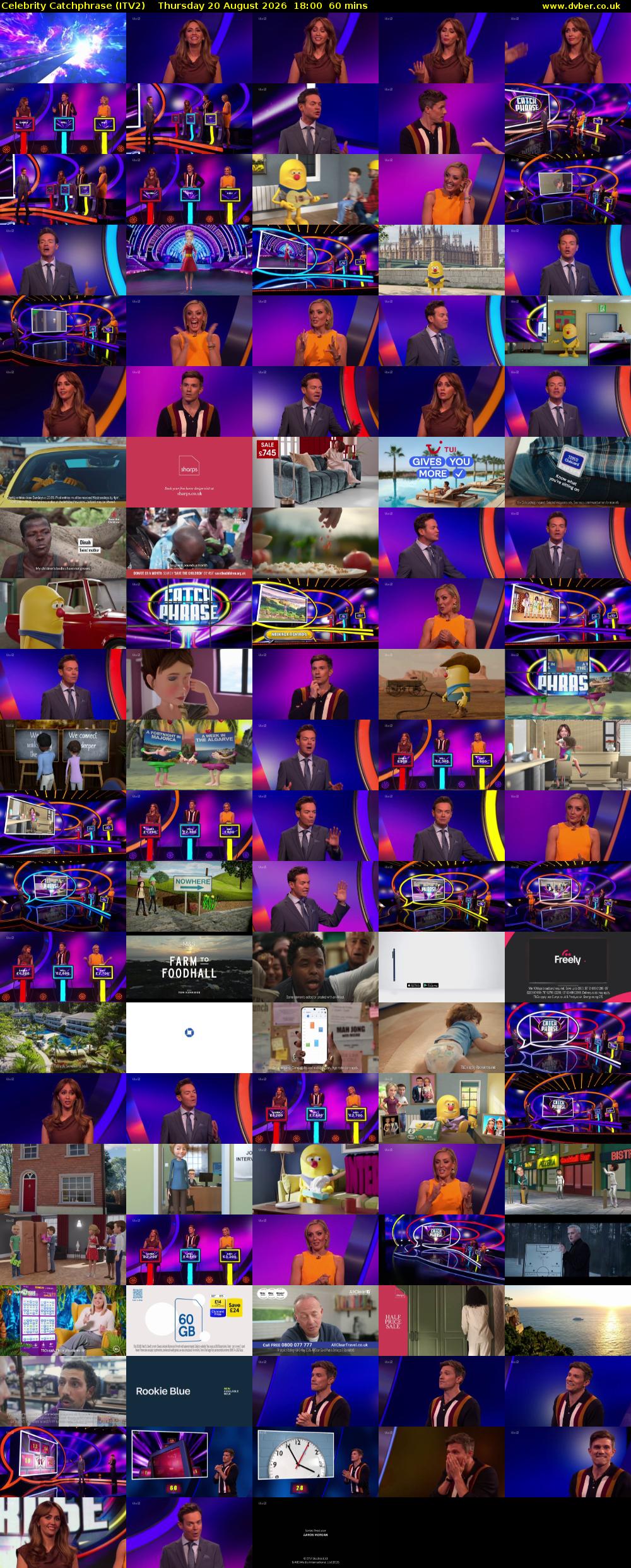 Celebrity Catchphrase (ITV2) Thursday 20 August 2026 18:00 - 19:00