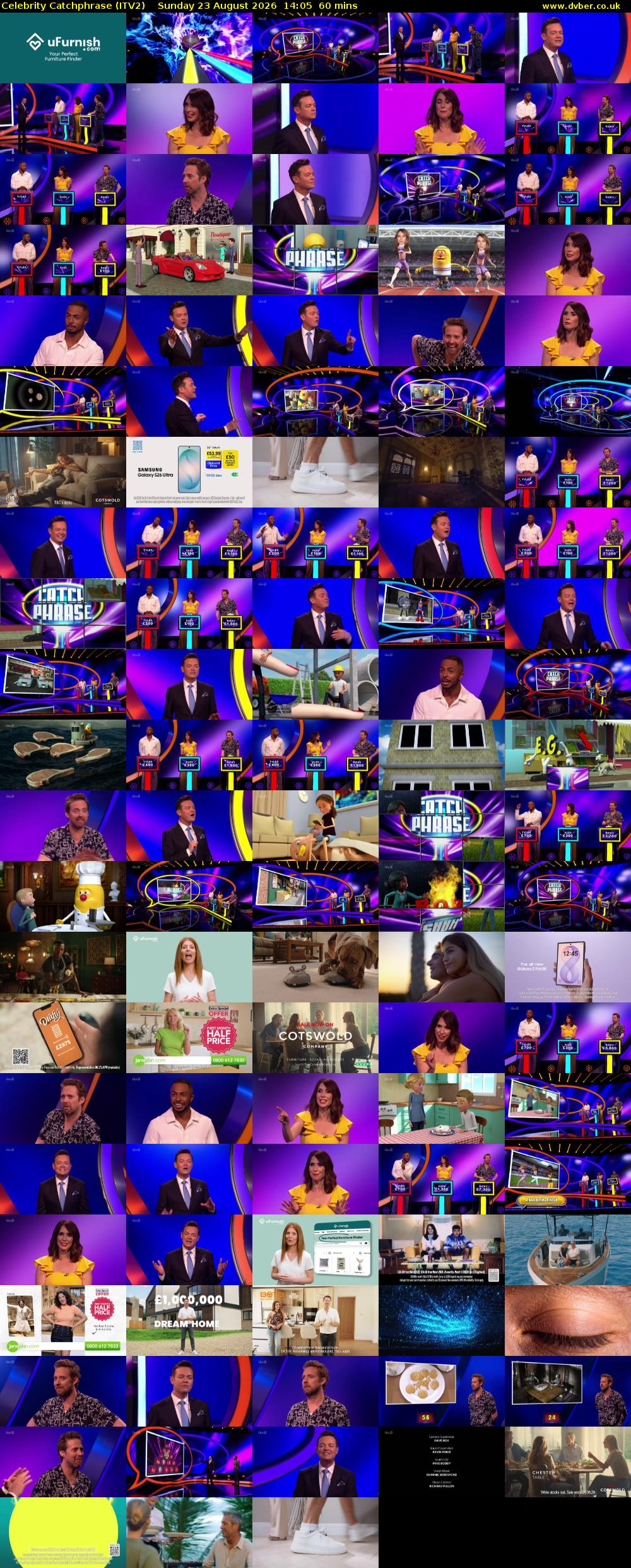 Celebrity Catchphrase (ITV2) Sunday 23 August 2026 14:05 - 15:05