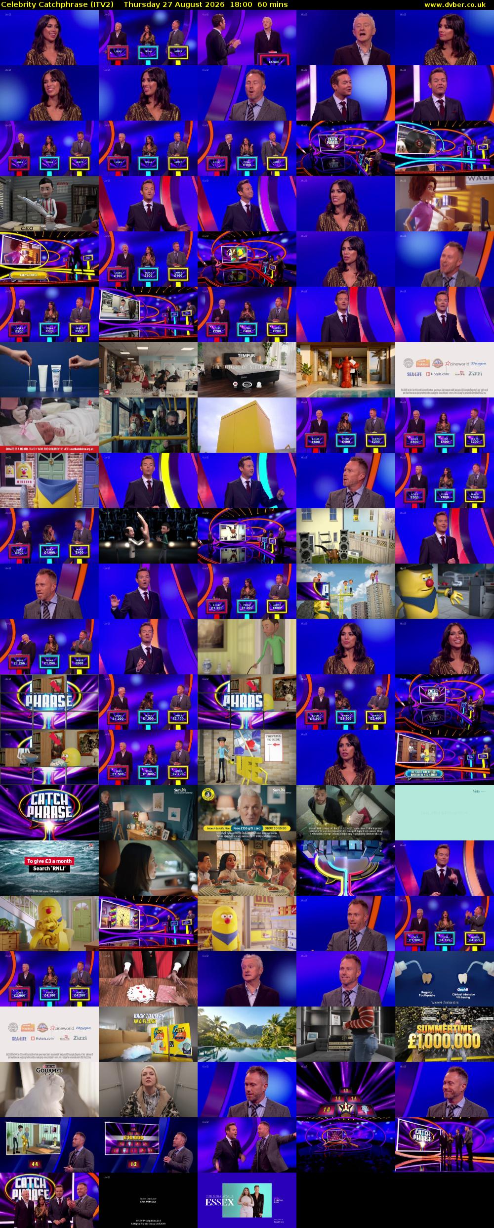 Celebrity Catchphrase (ITV2) Thursday 27 August 2026 18:00 - 19:00