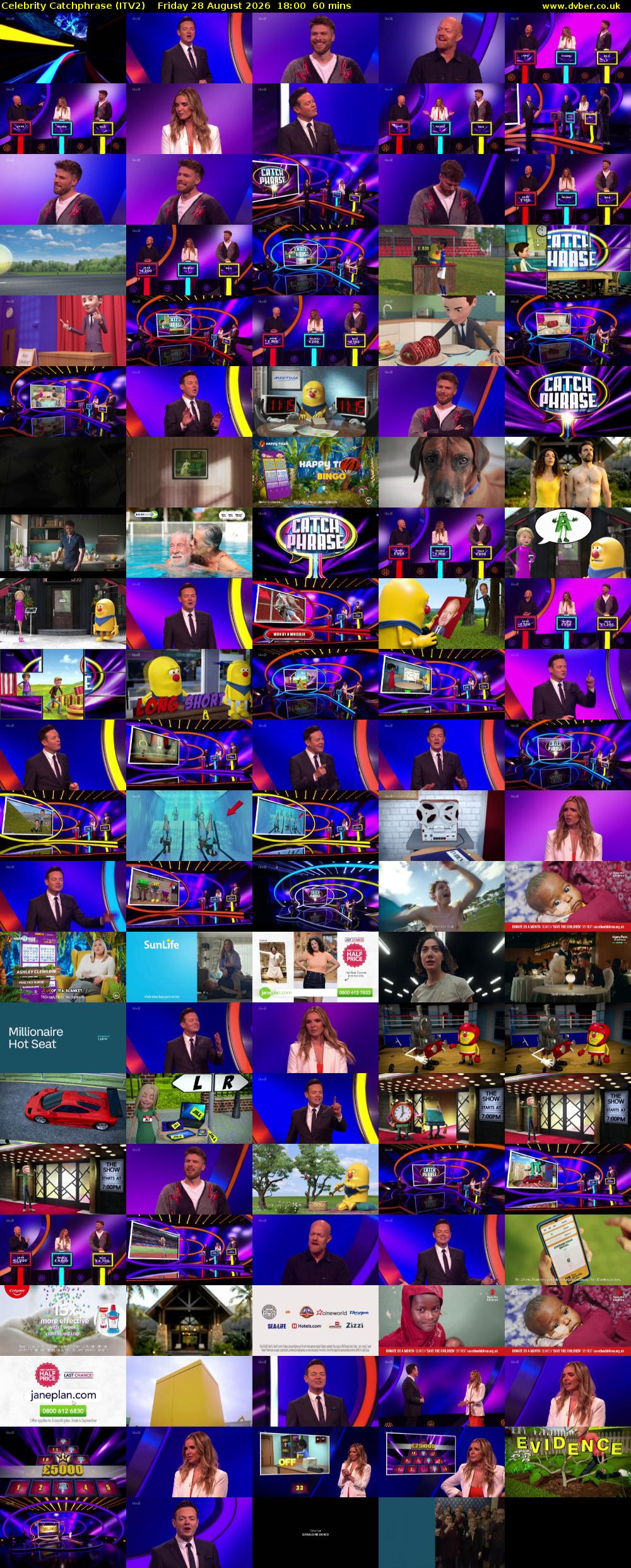 Celebrity Catchphrase (ITV2) Friday 28 August 2026 18:00 - 19:00