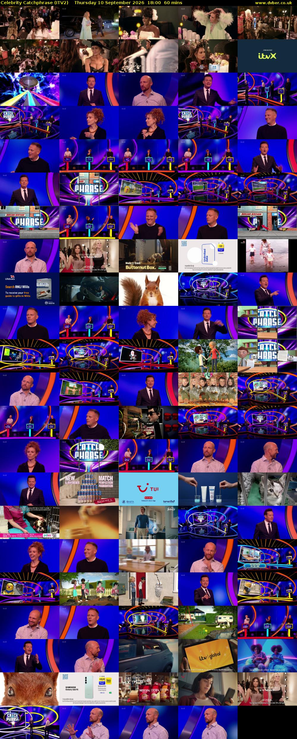Celebrity Catchphrase (ITV2) Thursday 10 September 2026 18:00 - 19:00