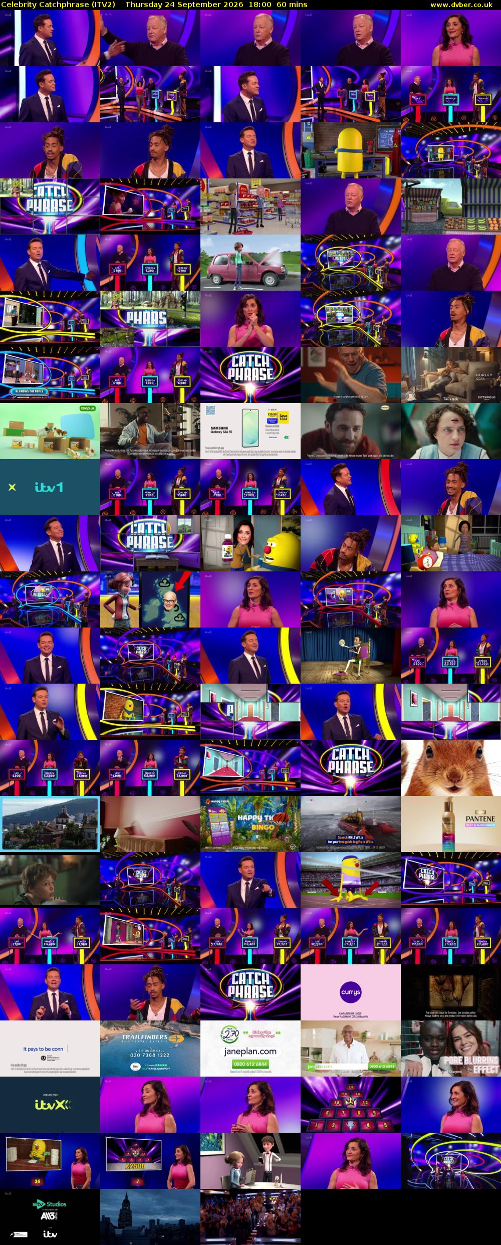 Celebrity Catchphrase (ITV2) Thursday 24 September 2026 18:00 - 19:00