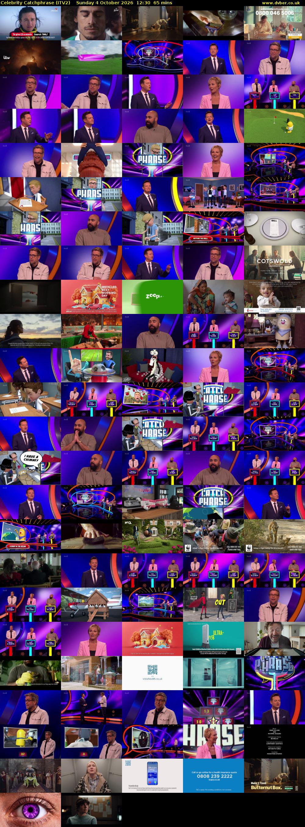 Celebrity Catchphrase (ITV2) Sunday 4 October 2026 12:30 - 13:35