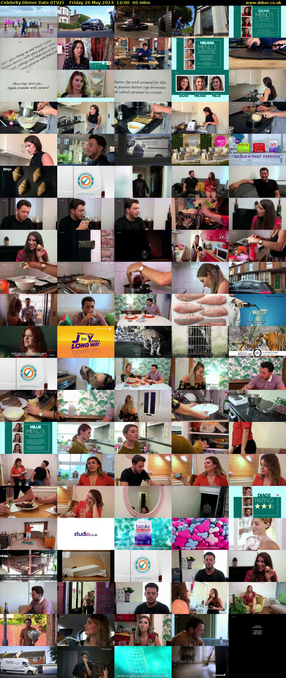 Celebrity Dinner Date (ITV2) Friday 26 May 2023 12:00 - 13:00