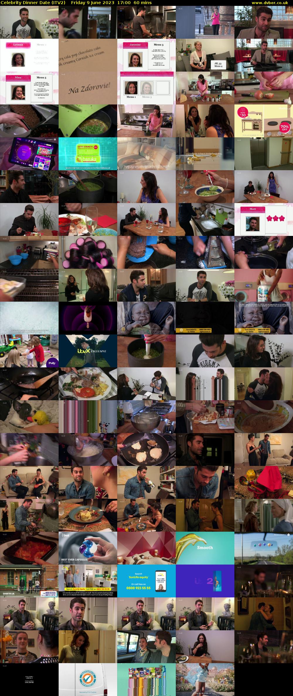 Celebrity Dinner Date (ITV2) Friday 9 June 2023 17:00 - 18:00