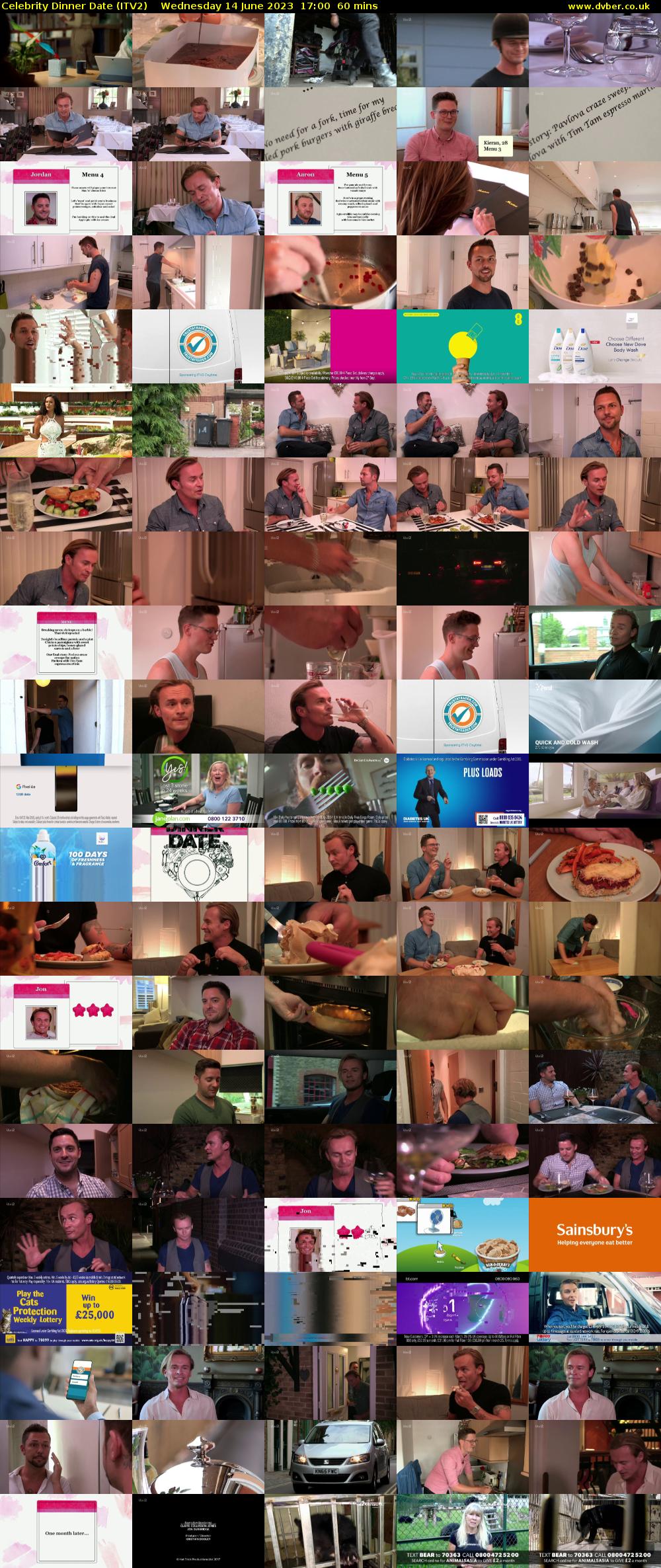 Celebrity Dinner Date (ITV2) Wednesday 14 June 2023 17:00 - 18:00