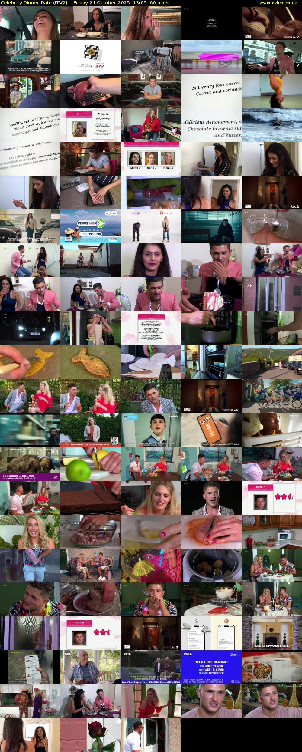 Celebrity Dinner Date (ITV2) Friday 24 October 2025 13:05 - 14:05