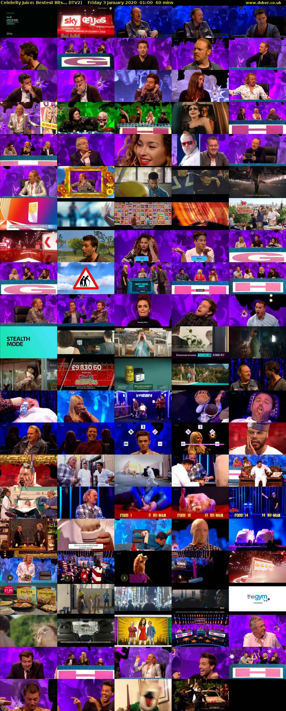 Celebrity Juice: Bestest Bits... (ITV2) Friday 3 January 2020 01:00 - 02:00