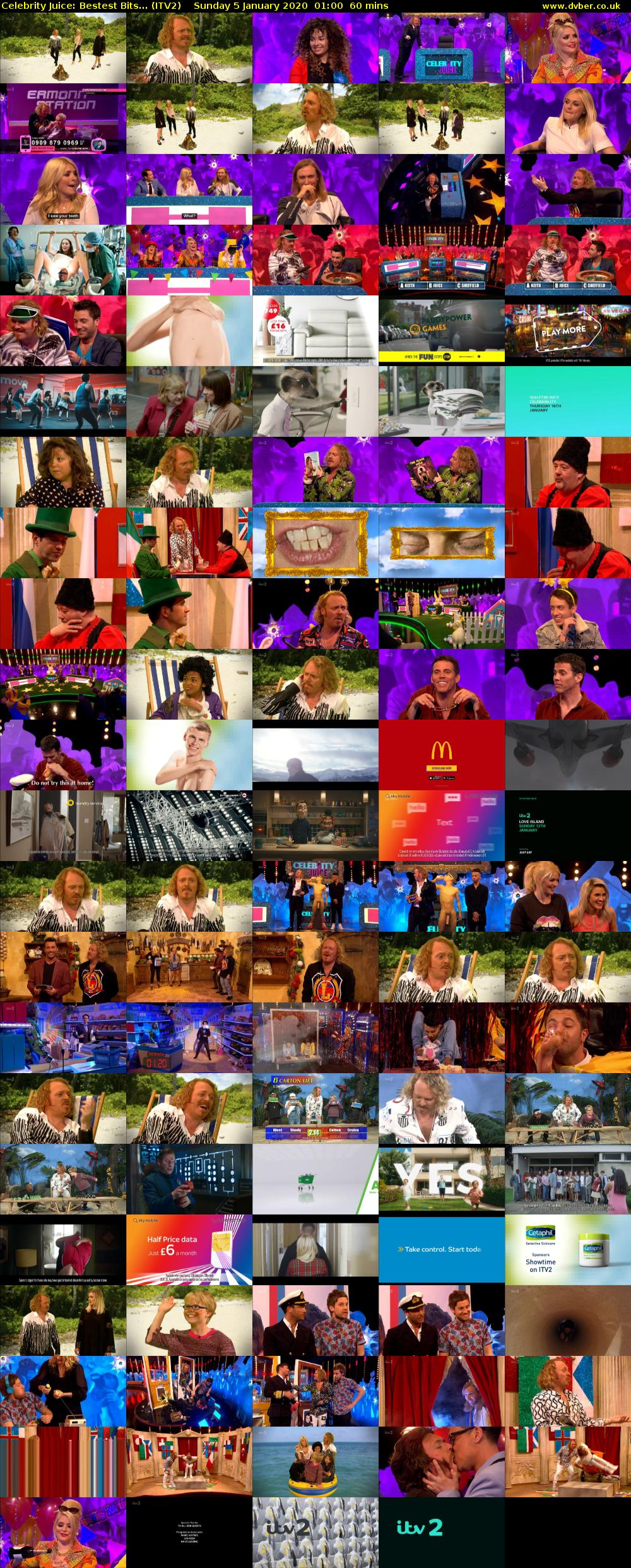 Celebrity Juice: Bestest Bits... (ITV2) Sunday 5 January 2020 01:00 - 02:00