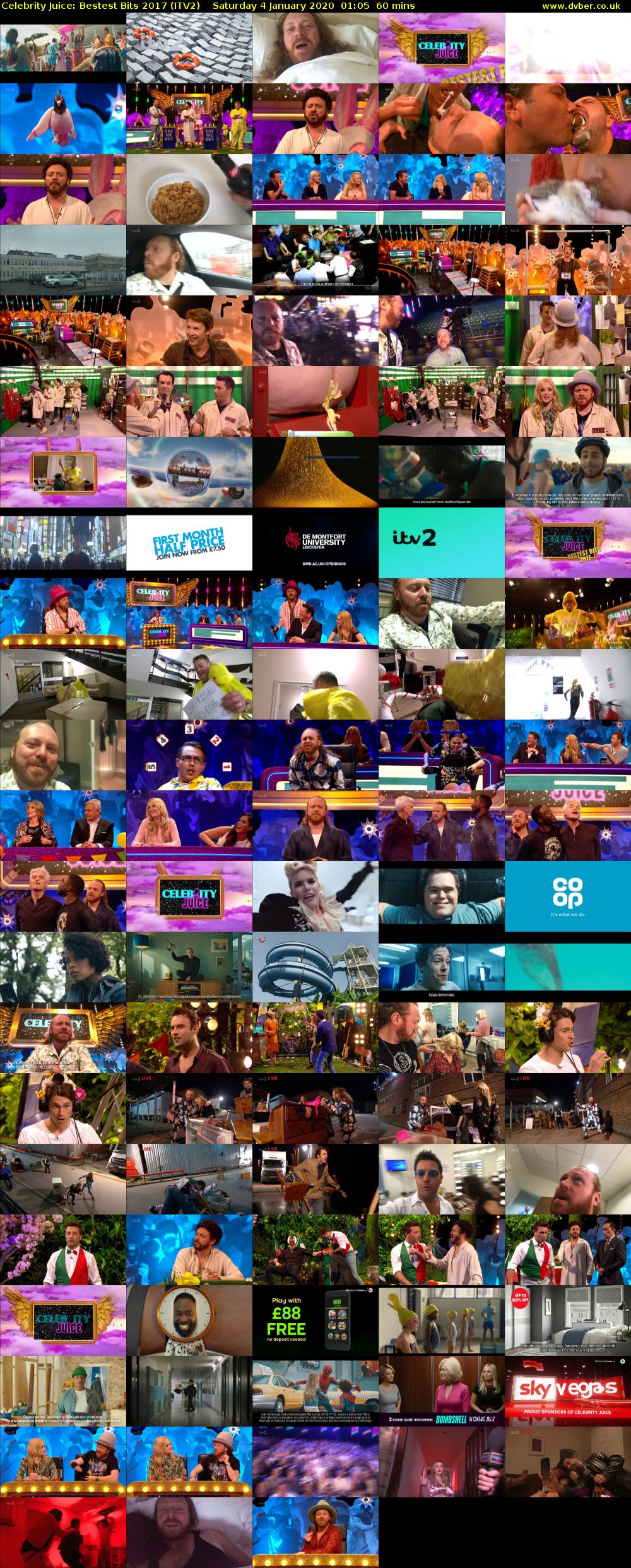 Celebrity Juice: Bestest Bits 2017 (ITV2) Saturday 4 January 2020 01:05 - 02:05
