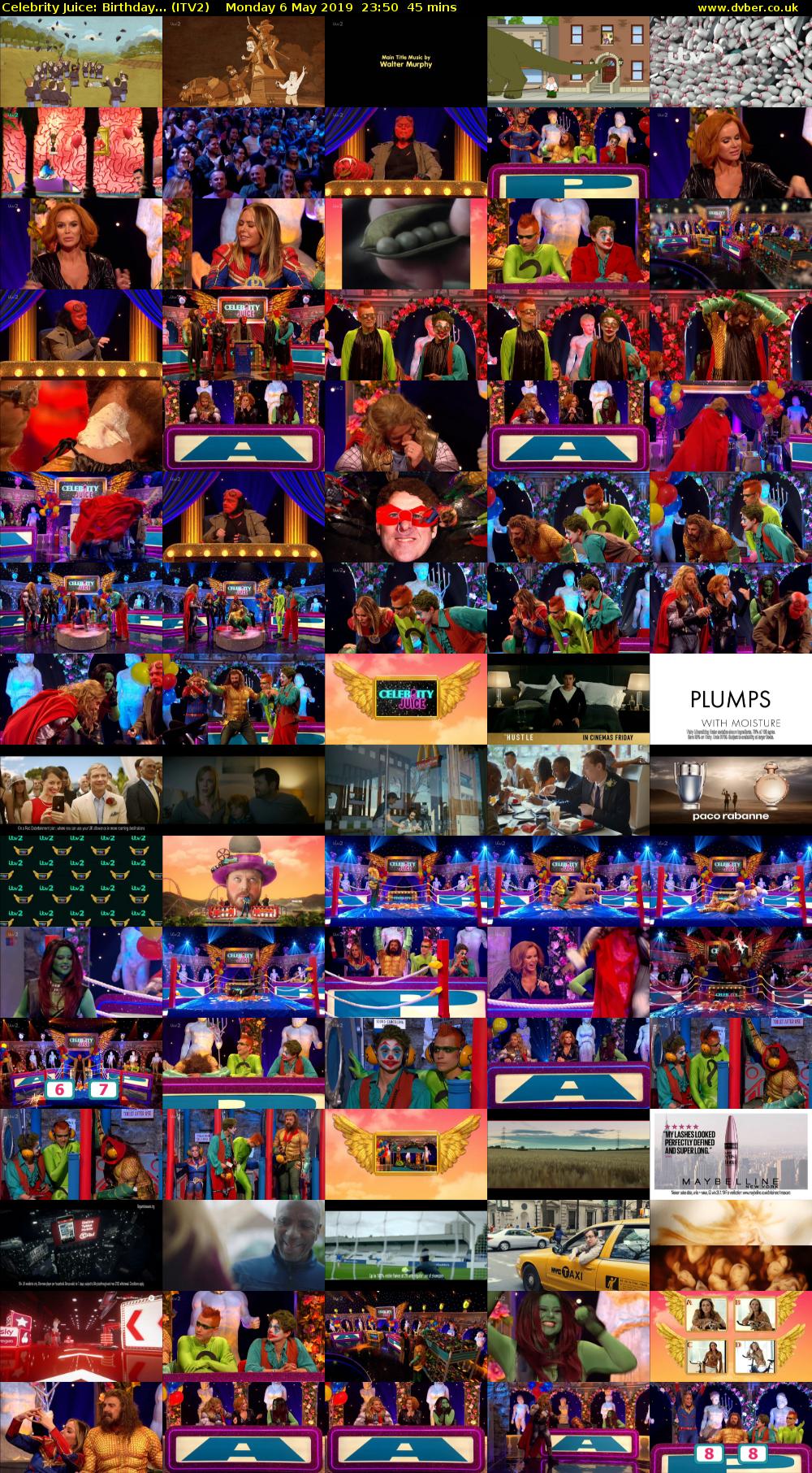 Celebrity Juice: Birthday... (ITV2) Monday 6 May 2019 23:50 - 00:35