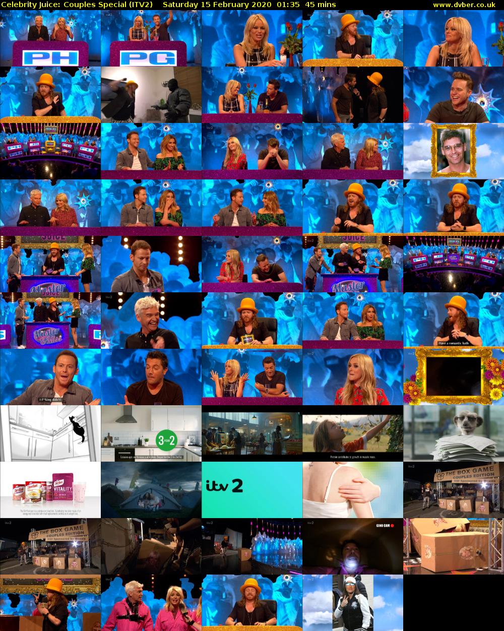 Celebrity Juice: Couples Special (ITV2) Saturday 15 February 2020 01:35 - 02:20