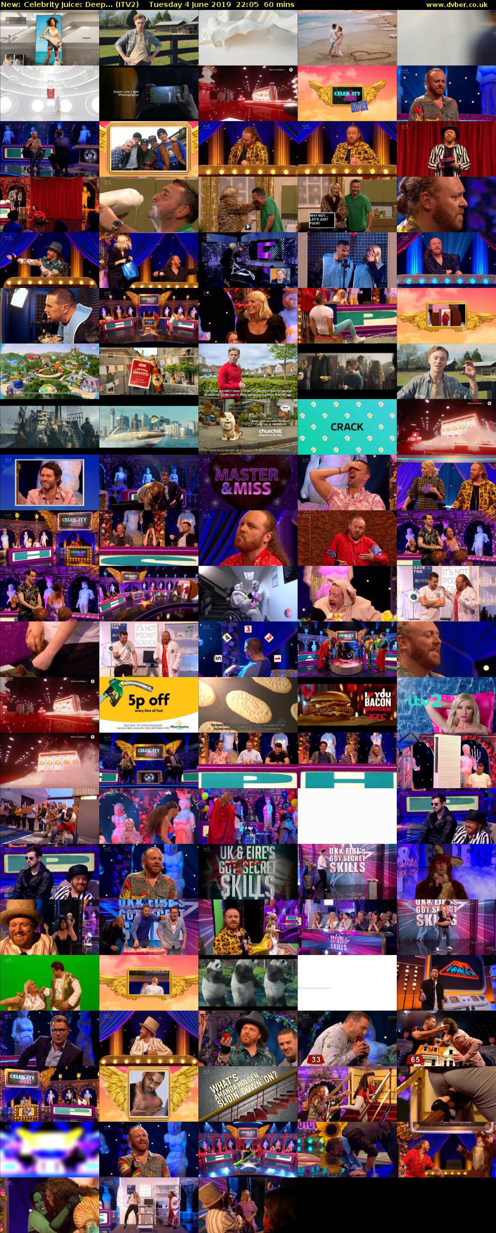 Celebrity Juice: Deep... (ITV2) Tuesday 4 June 2019 22:05 - 23:05