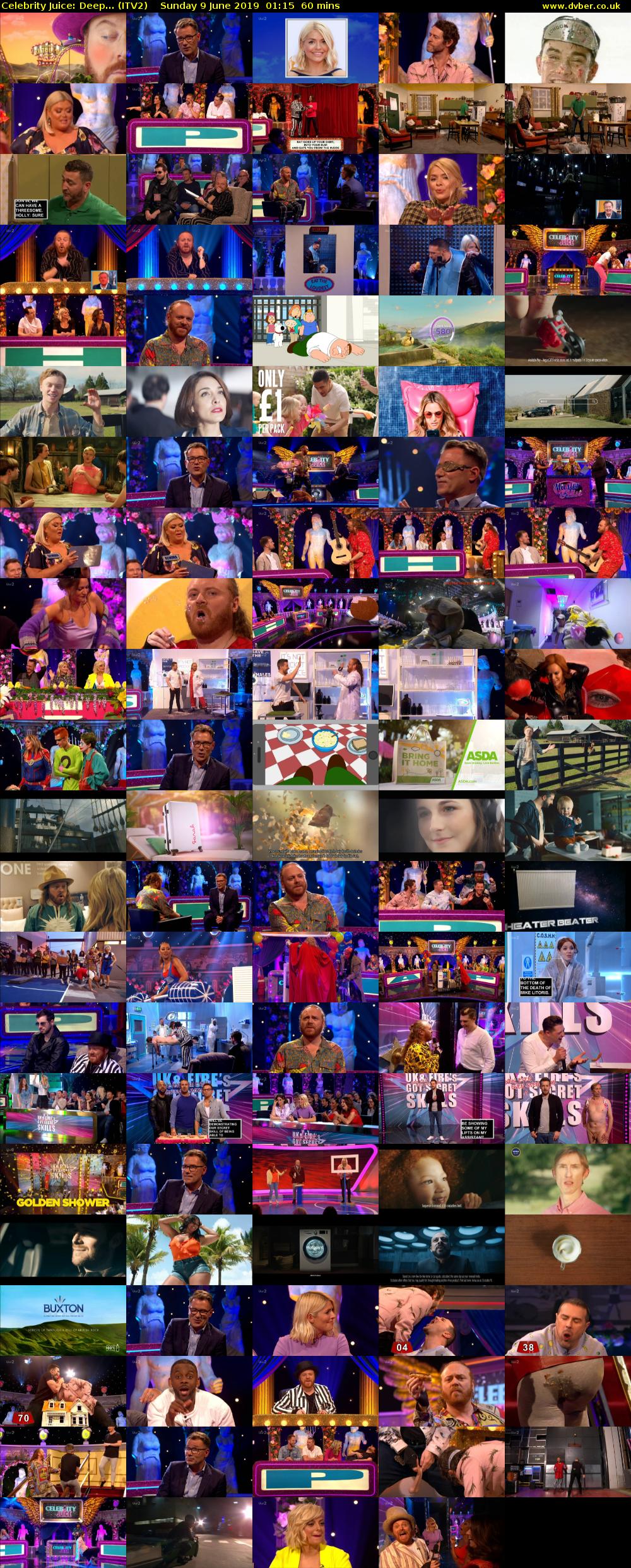 Celebrity Juice: Deep... (ITV2) Sunday 9 June 2019 01:15 - 02:15