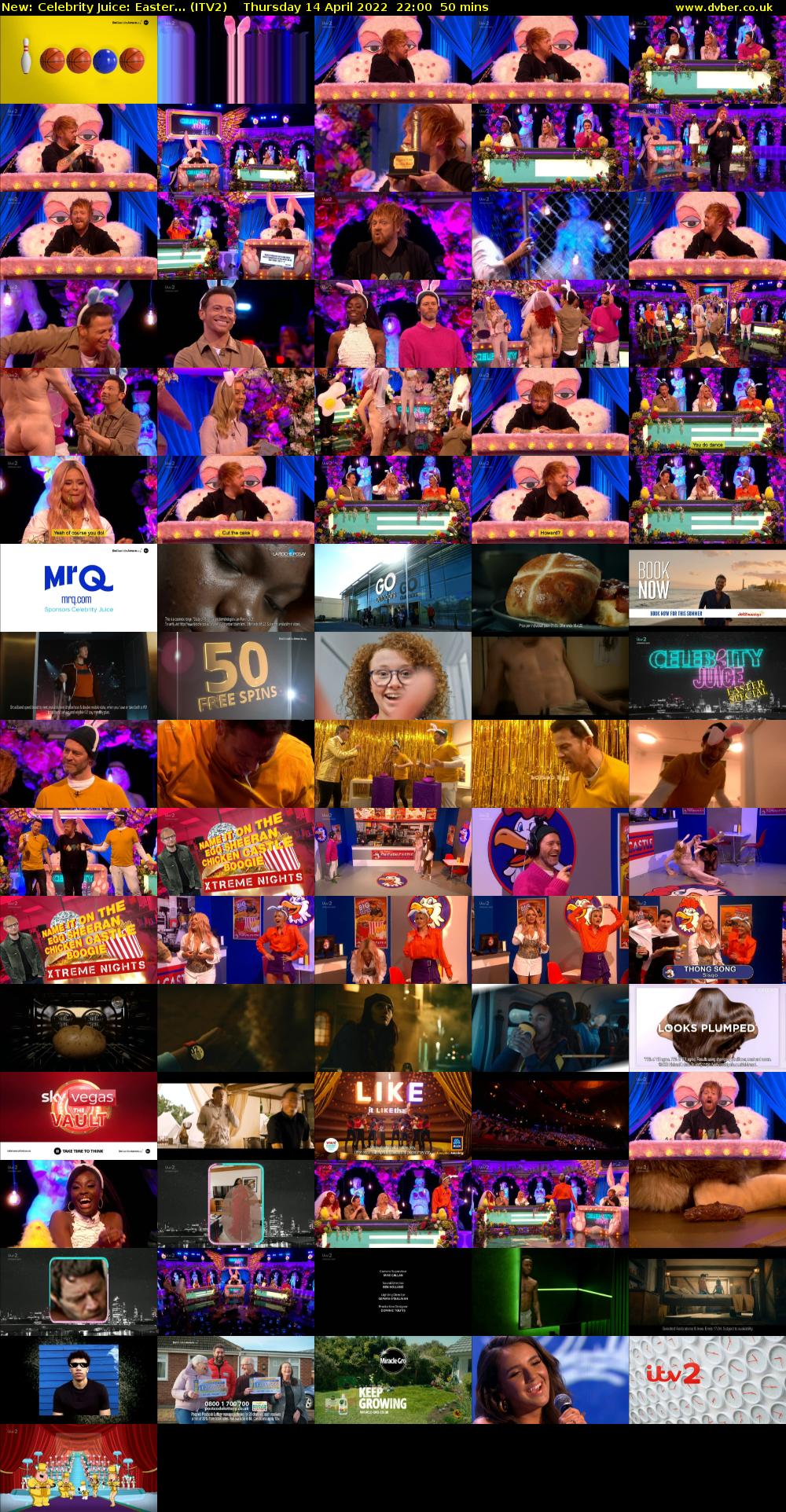 Celebrity Juice: Easter... (ITV2) Thursday 14 April 2022 22:00 - 22:50