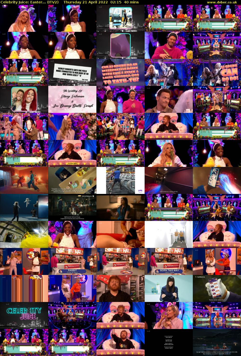 Celebrity Juice: Easter... (ITV2) Thursday 21 April 2022 02:15 - 02:55