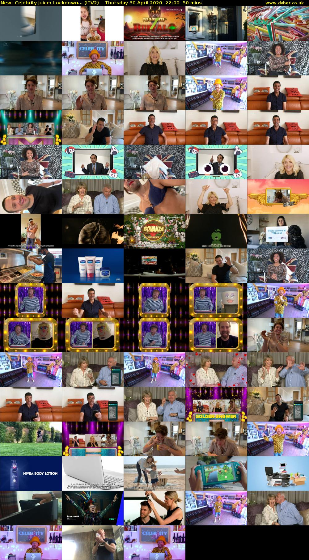 Celebrity Juice: Lockdown... (ITV2) Thursday 30 April 2020 22:00 - 22:50