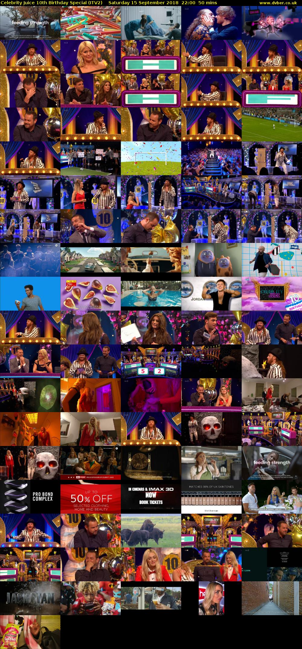 Celebrity Juice 10th Birthday Special (ITV2) Saturday 15 September 2018 22:00 - 22:50